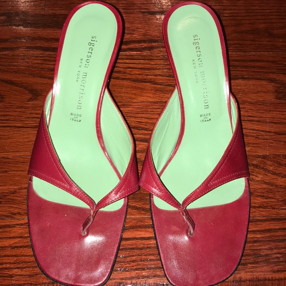 Red Sigerson Morrison Kitten Heel Shoes 7.5